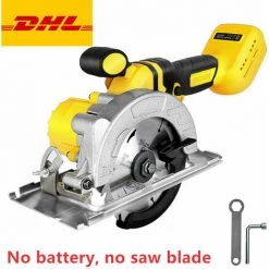 ONEVAN Scie Circulaire Scie Circulaire Manuelle 125mm Scie Plongeante Adaptée à La Batterie 18V Makita - Jaune