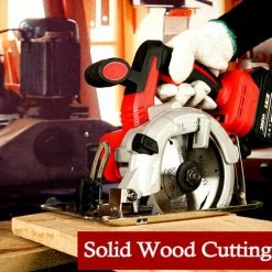 ONEVAN Scie Circulaire électrique Sans Balai Sans Fil 5 Pouces - Outil Multifonctionnel Pour Le Travail Du Bois - 1200RPM 125mm - Rouge Avec 1 Lames Sans Batterie 9 ONEVAN Scie Circulaire électrique Sans Balai Sans Fil 5 Pouces - Outil Multifonctionnel Pour Le Travail Du Bois - 1200RPM 125mm - Rouge Avec 1 Lames Sans Batterie -Scie électrique portative Soldes 57587753 5