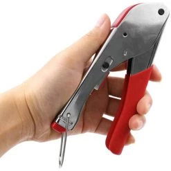 CHANCEY Coupe-câbles à Sertir-RG59 RG6 Outil De Sertissage De Compression De Câble Coaxial Pour Connecteur F Maison CATV TV CT,SEMAket,rouge -Scie électrique portative Soldes 57772743 4