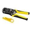 CHANCEY Outil De Sertissage, Dénudage Et Découpe Modulaire - Pour Câbles 8P, RJ45, 6P, RJ12, 4P, RJ11 Avec Mini Outil De Poinçonnage Et Dénudage - Pour Câble Réseau,SEMAket,jaune
