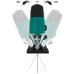 VONROC Scie Sauteuse VPower 20V – Poignée Canon Ergonomique – Vitesse Et Angle Ajustable – 2 Lames De Scie –Batterie 2.0Ah Et Chargeur Inclus -Scie électrique portative Soldes 58150639 3