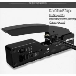 FR-LIFE BR-Vie Outil De Réseau RJ11 RJ45, Outils De Réparation De Testeur De Câble Coupe-fil, Sertissage De Prise à Sertir, Pince à Dénuder Cat5 Cat6 Cat6e(Noir) -Scie électrique portative Soldes 58249892 3