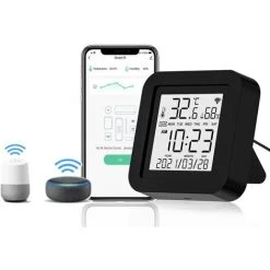 GRID COOL Thermo-hygromètre Télécommande IR WLAN Commande Vocale Via Alexa Et Google Assistant Télécommande IR