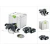 Festool HKC 55 EB-Basic Scie Circulaire à Capot Basculant Sans Fil, Sans Balai 18 V, 160 Mm + 2x Batteries 5,2 Ah + Chargeur + Systainer (576163)