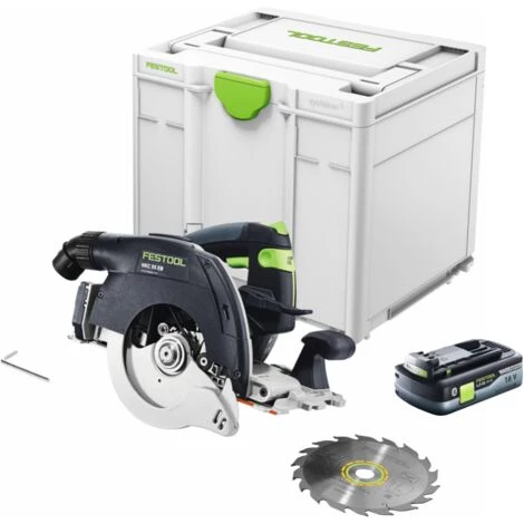 Festool HKC 55 EB-Basic Scie Circulaire à Capot Basculant Sans Fil, Sans Balai 18 V, 160 Mm + 1x Batterie 4,0 Ah + Systainer - Sans Chargeur (576163) 2 Festool HKC 55 EB-Basic Scie Circulaire à Capot Basculant Sans Fil, Sans Balai 18 V, 160 Mm + 1x Batterie 4,0 Ah + Systainer - Sans Chargeur (576163) – Image 2