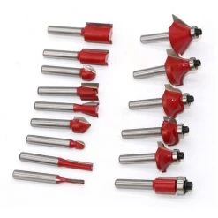 RANIPOBO 15PCS 8 Mm Rouge Fraise Foret Defonceuse Coupe Carbure Tungstene Gravure Fraises A Bois En Metal Bois De Coupe Outil -Scie électrique portative Soldes 58690615 5