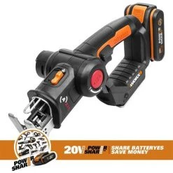 WORX 2 En 1 Scie Multifonction Sans Fil Professionnelle 18V(20V Max), WX550.4, Batterie Powershare -Scie électrique portative Soldes 58757703 5