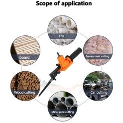 LIFCAUSAL Perceuse électrique Ménage Pratique Scie électrique Modifiée Scie Alternative électrique Perceuse électrique Portable Dans Un Outil De Coupe Pour Le Travail Du Bois Saber-Saw 9 LIFCAUSAL Perceuse électrique Ménage Pratique Scie électrique Modifiée Scie Alternative électrique Perceuse électrique Portable Dans Un Outil De Coupe Pour Le Travail Du Bois Saber-Saw -Scie électrique portative Soldes 59662319 5