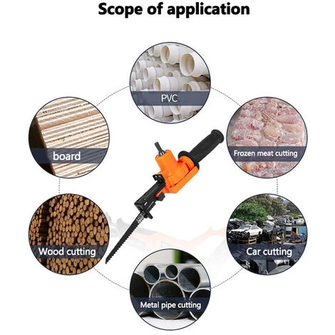 LIFCAUSAL Perceuse électrique Ménage Pratique Scie électrique Modifiée Scie Alternative électrique Perceuse électrique Portable Dans Un Outil De Coupe Pour Le Travail Du Bois Saber-Saw 5 LIFCAUSAL Perceuse électrique Ménage Pratique Scie électrique Modifiée Scie Alternative électrique Perceuse électrique Portable Dans Un Outil De Coupe Pour Le Travail Du Bois Saber-Saw – Image 5