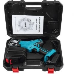 JMAX Scie Sabre à Batterie Scie Alternative électrique Sans Fil Avec 4×Lames De Scie, 2×Batteries -Scie électrique portative Soldes 59851714 4