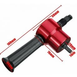 LUCKY-88 Double Poinçon De Tôle, Alimentation Réglable à 360 Degrés Perceuse électrique Poinçon Outil De Coupe Machine De Découpe Scie Outil De Coupe De Fer Poinçon D'argent Poinçon D'argent -Scie électrique portative Soldes 59928312 5