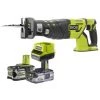 Pack RYOBI Scie Sabre Brushless 18V OnePlus R18RS7-0 - 1 Batterie 3.0Ah High Energy - 1 Batterie 5.0Ah - Chargeur Rapide