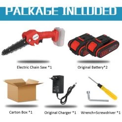 JMAX Tronçonneuse à Batterie 6'' 88VF Avec 2 Batterie Portable Scie Électrique Jardin Logging Chaîne - Rouge 9 JMAX Tronçonneuse à Batterie 6'' 88VF Avec 2 Batterie Portable Scie Électrique Jardin Logging Chaîne - Rouge -Scie électrique portative Soldes 60246328 5