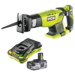 Pack RYOBI Scie Sabre 18V OnePlus RRS1801M - 1 Batterie 3.0Ah High Energy - 1 Chargeur Ultra Rapide