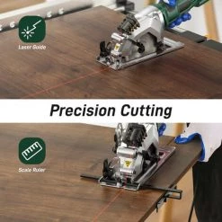 ASUPERMALL Mini Scie Circulaire 4,8 A 4-1/2 Pouces Scie Circulaire Compacte 3500 Tr/min Scies Circulaires électriques Avec Guide De Découpe Laser -Scie électrique portative Soldes 60288859 4