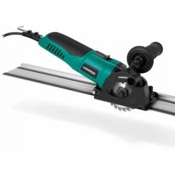 VONROC Mini Scie Circulaire / Plongeante 500W - Ø85mm - Rail De Guidage Et 3 Lames Inclus - Vitesse Variable