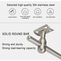 ROSIER 4PCS Support De Main Courante D'escalier Robuste,Courante En Acier Inoxydable Réglable,Convient Pour La Main Courante En Bois Rond/Acier Inoxydable/Aluminium,Length 200mm,Curved Plate——VEBTles -Scie électrique portative Soldes 61047583 3