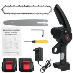 MANTA Scie à Chaine élagueuse Sans Fil 18V 8" VIOLEWORKS Scie à Chaine électrique 2 Batteries -Scie électrique portative Soldes 61221859 3