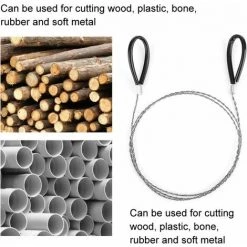 NAXUNNN Scie à Chaîne Scie à Fil D'acier Extérieure Outil De Survie Pour Trousse De Survie En Plein Air Chasse Aux Engins De Chasse Aux Engins De Chasse Bushcraft -Scie électrique portative Soldes 61254624 3