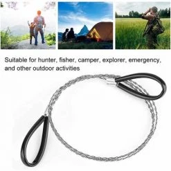 NAXUNNN Scie à Chaîne Scie à Fil D'acier Extérieure Outil De Survie Pour Trousse De Survie En Plein Air Chasse Aux Engins De Chasse Aux Engins De Chasse Bushcraft -Scie électrique portative Soldes 61254624 4