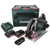 METABO® Metabo KT 18 LTX 66 BL Scie Circulaire Plongeante Sans Fil 18 V 165 Mm + 2x Batteries 4.0 Ah + Chargeur + Coffret MetaBOX