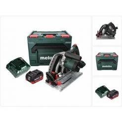 METABO® Metabo KT 18 LTX 66 BL Scie Circulaire De Plongée Sans Fil 18 V 165 Mm + 1x Batterie 10,0 Ah + Chargeur + Coffret MetaBOX