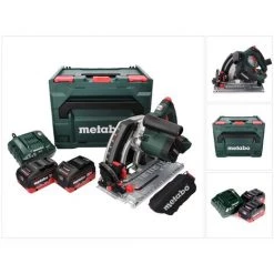 METABO® Metabo KT 18 LTX 66 BL Scie Circulaire Plongeante Sans Fil 18 V 165 Mm + 2x Batteries 5,5 Ah + Chargeur + Coffret MetaBOX -Scie électrique portative Soldes 62946958 5