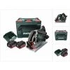 METABO® Metabo KT 18 LTX 66 BL Scie Circulaire Plongeante Sans Fil 18 V 165 Mm + 2x Batteries 10,0 Ah + Chargeur + Coffret MetaBOX
