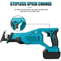 LIFCAUSAL Scies Alternatives Multifonctions Portables Scies Sabres D'extérieur Outils électriques Pour Couper Le Métal, Le Bois, Les Plastiques En PVC (2 Piles EU-Plug) -Scie électrique portative Soldes 63746162 5