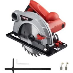 Scie Circulaire 1400W,TEENO Lame De Scie 185 X 20mm, 4800 Rpm,VPCS1056 - Rouge