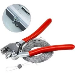 QERSTA Kit De Blocage, Joins Et Fils De Scellage Pour Boîte De Donation, Pinces D'étanchéité, Plomb Seal, (1x Pinces à Câble +100 X Plombs 8mm + Fil D'étanchéité 30m) -Scie électrique portative Soldes 64044643 3