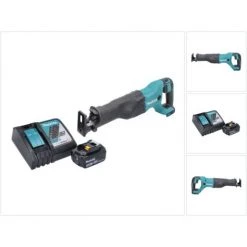 Makita DJR 186 RF1 Scie Sabre Sans Fil 18 V + 1x Batterie 3,0 Ah + Chargeur