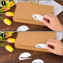 HEGUYEY 3 Pièces Ouvre-lettres, Ouvre Enveloppe En Plastique Efficace Ouvere Courrier Avec Bords Tranchants Découpeuse D'Enveloppes Pour Emballer Courrier Et Papier Découpe -Scie électrique portative Soldes 64305518 3