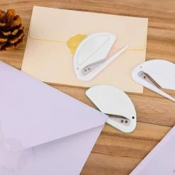HEGUYEY 3 Pièces Ouvre-lettres, Ouvre Enveloppe En Plastique Efficace Ouvere Courrier Avec Bords Tranchants Découpeuse D'Enveloppes Pour Emballer Courrier Et Papier Découpe -Scie électrique portative Soldes 64305518 4