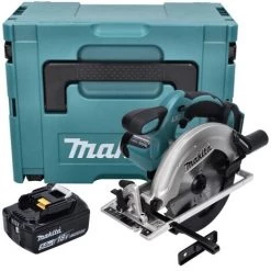 Makita DSS 611 T1J Scie Circulaire Sans Fil 18 V 165 Mm + 1x Batterie 5,0 Ah + Coffret Makpac - Sans Chargeur -Scie électrique portative Soldes 64392312 5