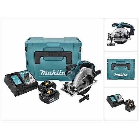 Makita DSS 611 RGJ Scie Circulaire Sans Fil 18 V 165 Mm + 2x Batteries 6,0 Ah + Chargeur + Coffret Makpac 1 Makita DSS 611 RGJ Scie Circulaire Sans Fil 18 V 165 Mm + 2x Batteries 6,0 Ah + Chargeur + Coffret Makpac