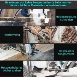 OSQI Lot De 3 Lames De Scie Circulaire Carbure De Tungstène, 24T 48T 60T TCT Sah Pour Bois Métal Et Aluminium (210 X 30 Mm) -Scie électrique portative Soldes 65500678 4