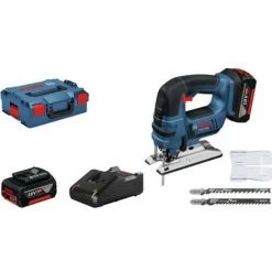 Scie Sauteuse BOSCH PROFESSIONAL GST 18V-LI B + 2 Batteries 4,0Ah + GAL 18V-40 + L-BOXX