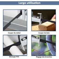 MAGICFOX Scie Sabre Sans Fil Avec 2* 4.0Ah Batterie, 8 Lames De Scie, En Coffret Idéal Pour La Coupe Du Bois Et Du Métal -Scie électrique portative Soldes 65747132 4
