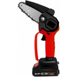 LITZEE Scie à Chaîne électroportative Mini Tronçonneuse électrique Sans Fil à Une Main Coupe-bois Portables Scies à Bois Pour Jardinage élagage Coupe, Prise 4 Pouces Et UE - Prise 4 Pouces Et UE Scie à Chaîne électroportative