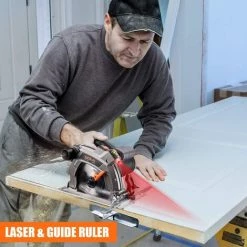 MVPOWER Scie Circulaire 190mm/24T 1500 W - PES03A