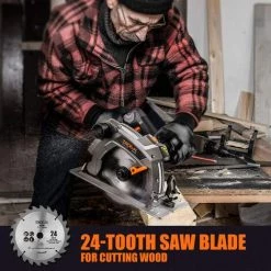 GIZCAM Scie Circulaire 190mm/24T 1500 W - PES03A -Scie électrique portative Soldes 65919395 4