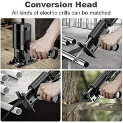 OSQI Perceuse électrique Scie électrique Modifiée, Scie Alternative Sabre Domestique Power To Jig Outil De Coupe Portatif Pour Le Travail Du Bois Avec Adaptateur Sans Fil -Scie électrique portative Soldes 65988574 3