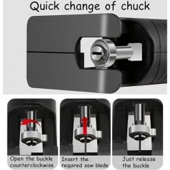 OSQI Perceuse électrique Scie électrique Modifiée, Scie Alternative Sabre Domestique Power To Jig Outil De Coupe Portatif Pour Le Travail Du Bois Avec Adaptateur Sans Fil -Scie électrique portative Soldes 65988574 5