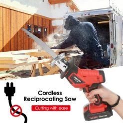 TANCYCO Scie Alternative Compacte Sans Fil électrique 21V Polyvalente Scie Alternative Portable Outil De Coupe Haute Puissance Portable Pour Bois/PVC/métal -Scie électrique portative Soldes 66141959 5