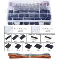 Pince à Sertir Dupont Connector Set Avec 1550 Pièces Connecteurs Dupont 2.54mm, AWG 26-18 (0.1-1mm²)——Adélala -Scie électrique portative Soldes 66385994 3