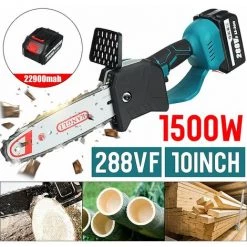 AUGIENB Scie à Chaine Sans Fil 10 Pouces 22900mAh 1 Batteries Bleu -Scie électrique portative Soldes 66765340 3