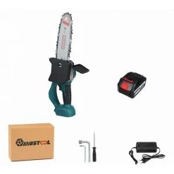 AUGIENB Scie à Chaine Sans Fil 10 Pouces 22900mAh 1 Batteries Bleu -Scie électrique portative Soldes 66765340 4