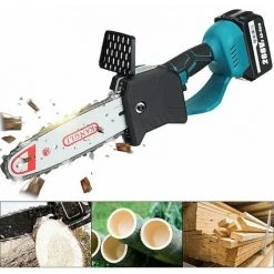 AUGIENB Scie à Chaine Sans Fil 10 Pouces 22900mAh 1 Batteries Bleu -Scie électrique portative Soldes 66765340 5