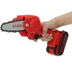 Fantablau Tron?onneuse VIOLEWORKS 4" 18V Sécateur Sans Fil Batterie Tron?onneuse Tron?onneuse électrique Scie à B?che 1 Batterie Rouge -Scie électrique portative Soldes 67287474 4